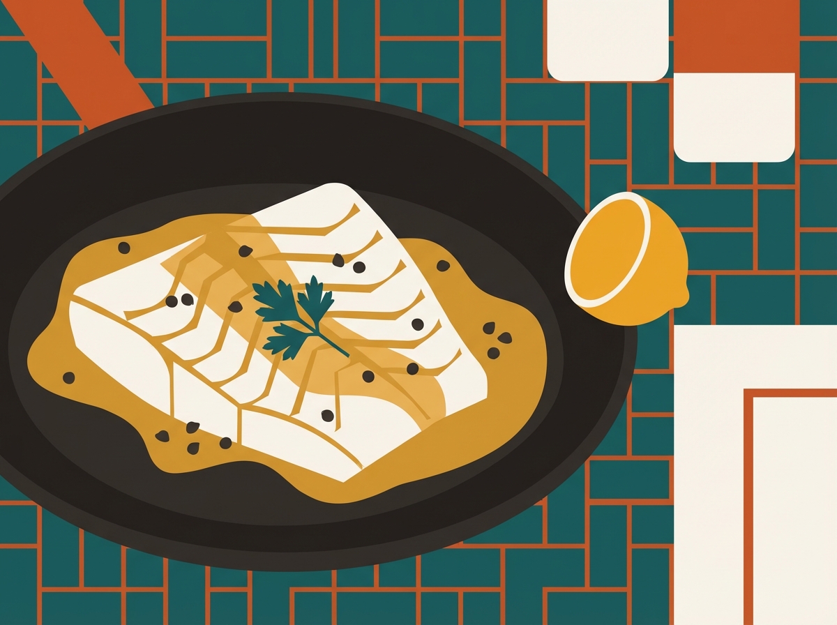 Stovetop Lemon Butter Fish illustration